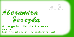 alexandra herczka business card